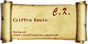 Cziffra Kevin névjegykártya